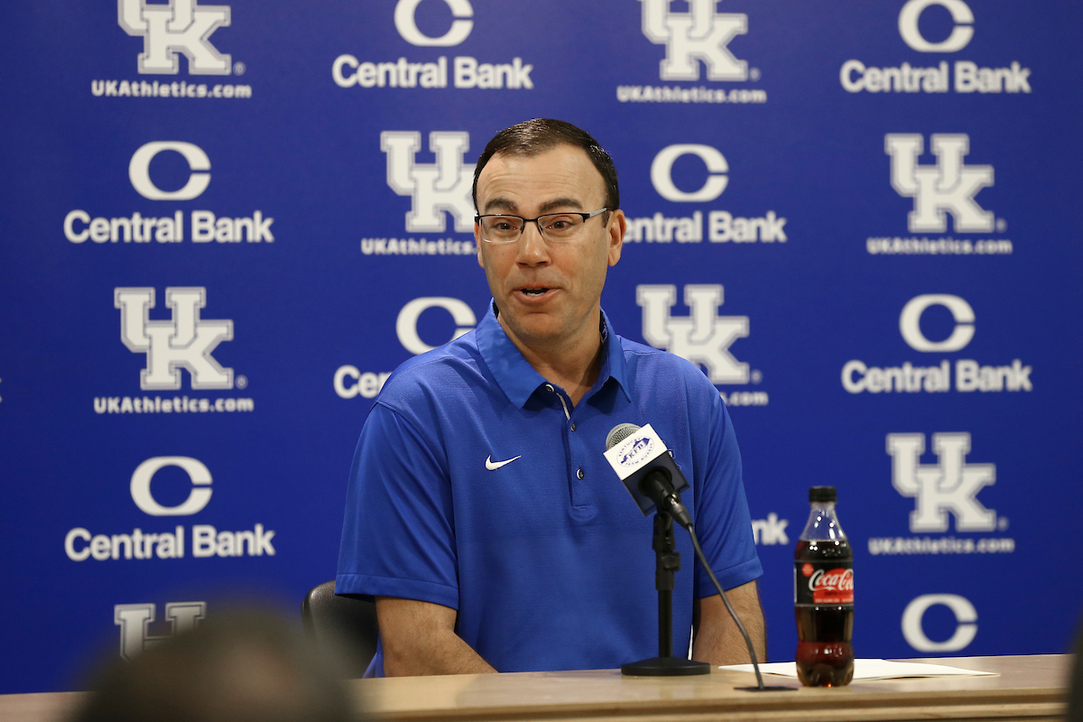 Head Coach Nick Mingione.

UK Softball Baseball Media Day.


Photo by Isaac Janssen | UK Athletics