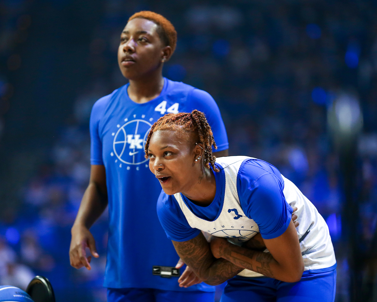 Jazmine Massengill, Dre’Una Edwards.

Big Blue Madness.

Photo by Grace Bradley | UK Athletics