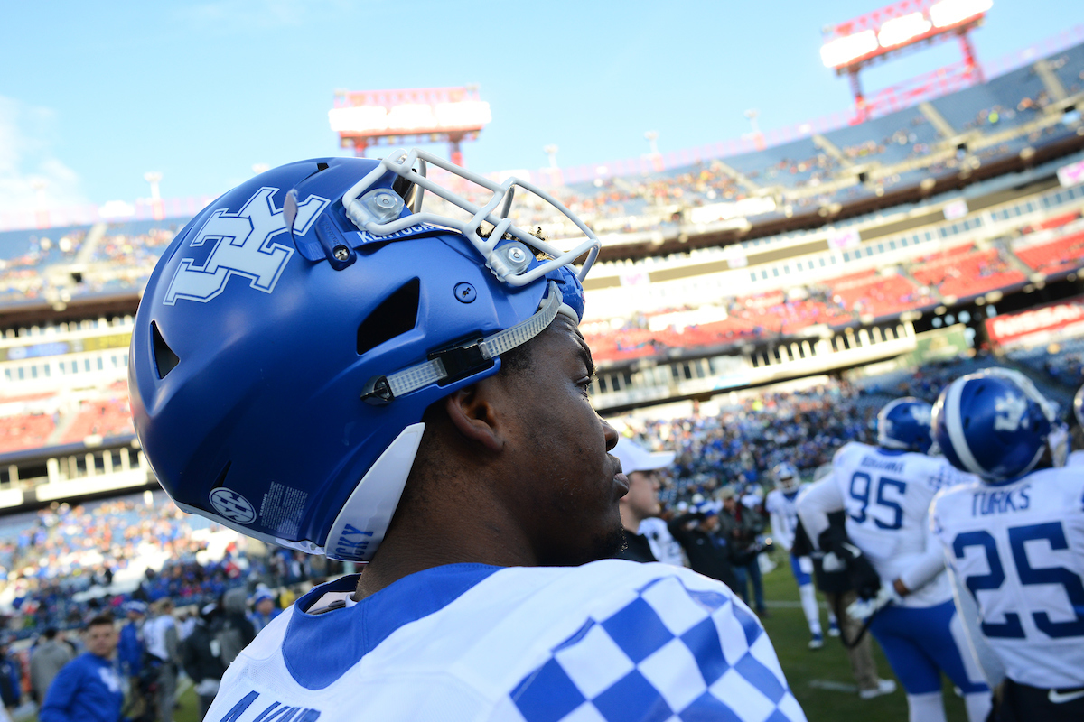The University of Kentucky football team falls to Northwestern 23-24 in the Music City Bowl on Friday, December 29, 2017, at Nissan Field in Nashville, Tn.