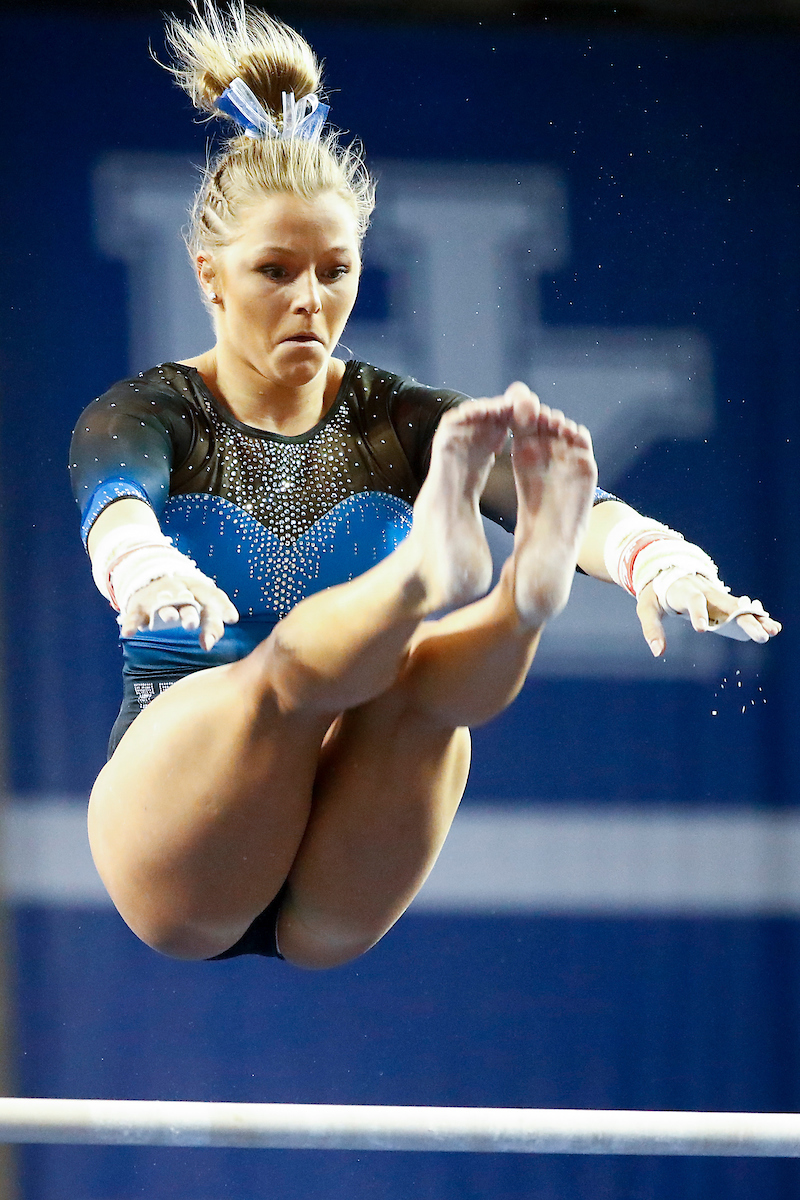 The UK gymnastics team hosted #11 Auburn at Memorial Coliseum.

Photo by Chet White| UK Athletics