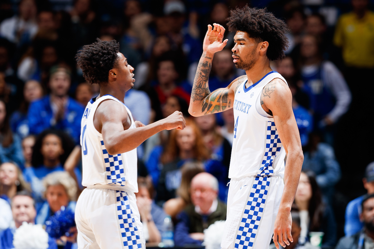 Nick Richards. Ashton Hagans.

Kentucky beat Fairleigh Dickinson 83-52.


Photo by Elliott Hess | UK Athletics