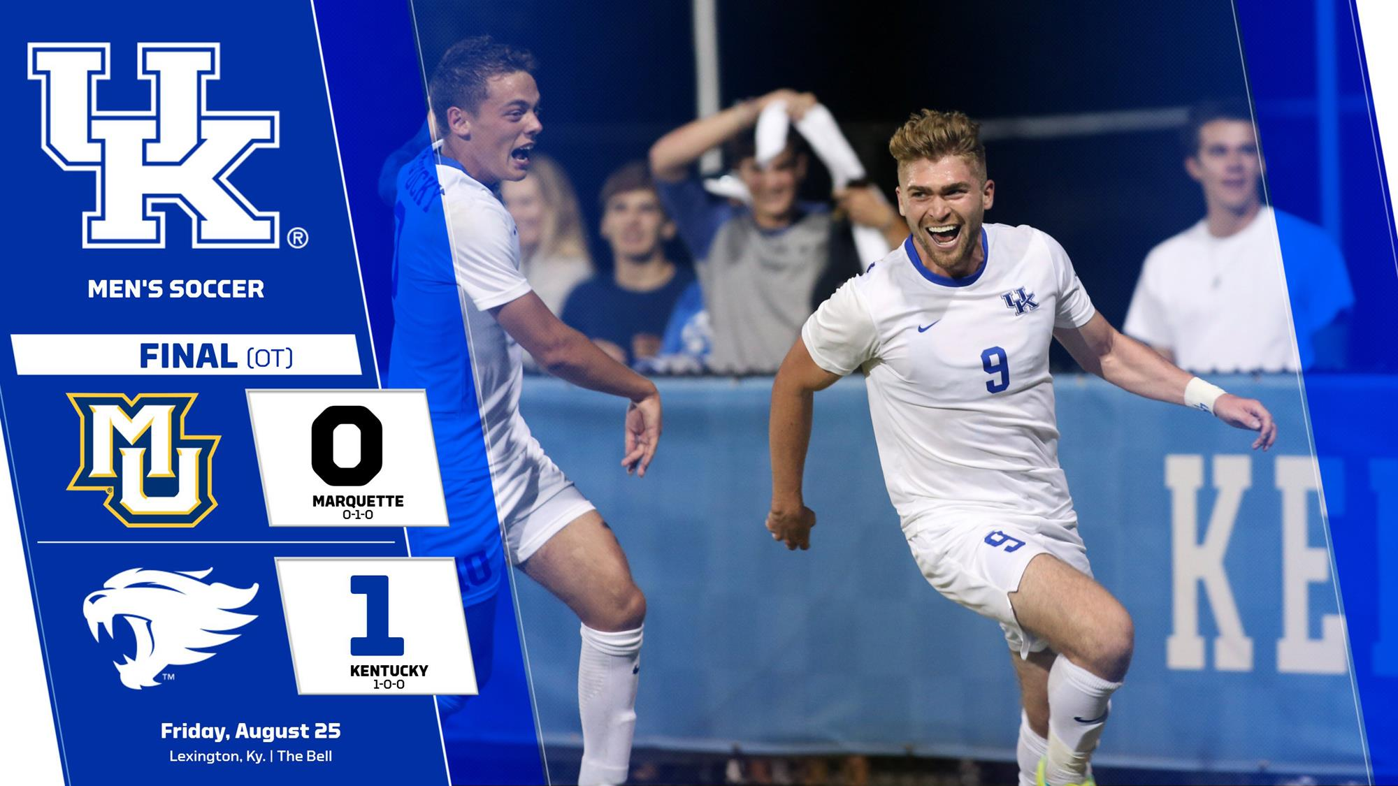 McKelvey’s Overtime Winner Gives UK Soccer Season Opening Win