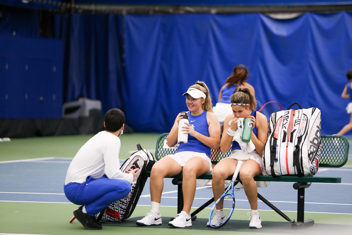 Elizabeth Stevens and Carla Girbau.

Kentucky beats Western Kentucky University.

Photo by Hannah Phillips | UK Athletics