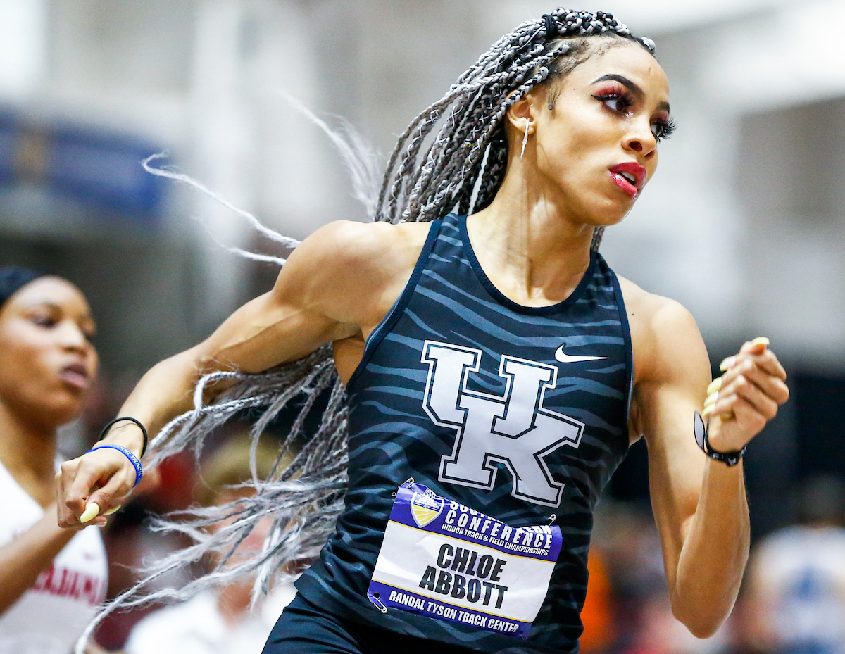 Chloe Abbott.

Day one of the 2019 SEC Indoor Track and Field Championships.

Photo by Chet White | UK Athletics