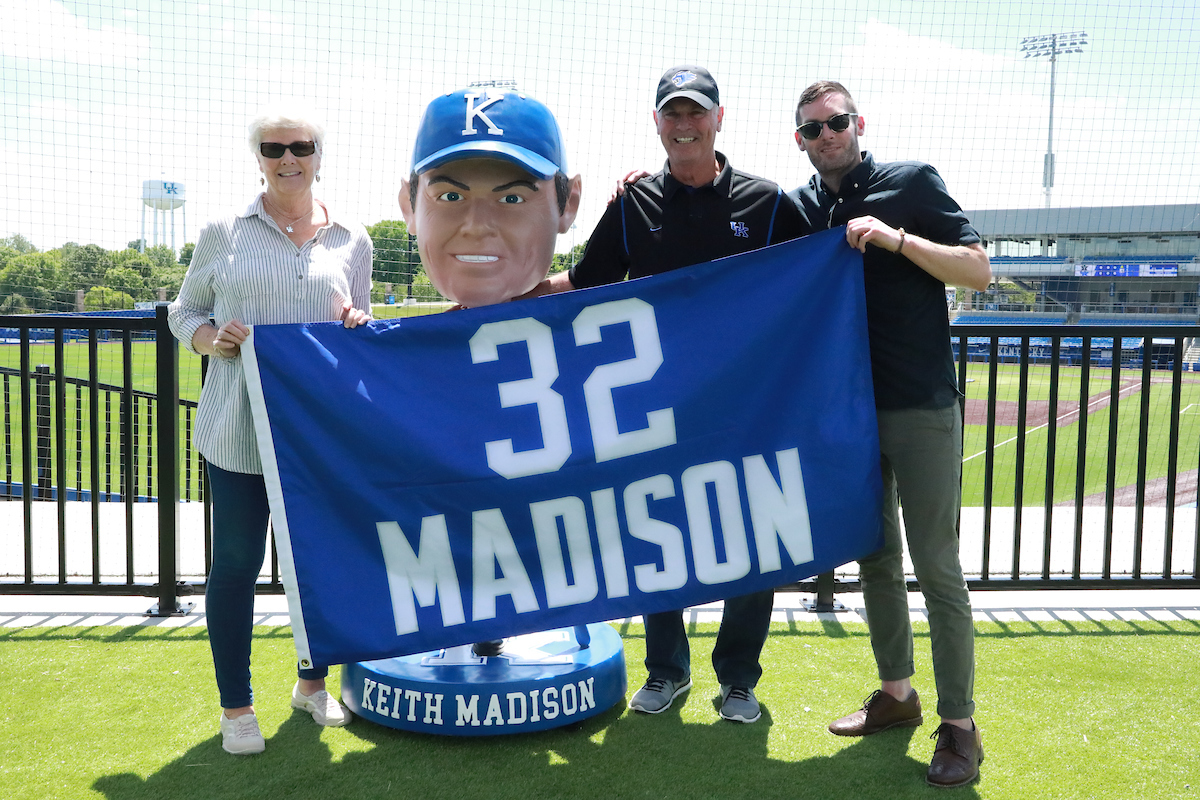 The Keith Madison bobble head was unveiled at Kentucky Proud Park on May 16, 2019.Photo by Noah J. Richter | UK Athletics