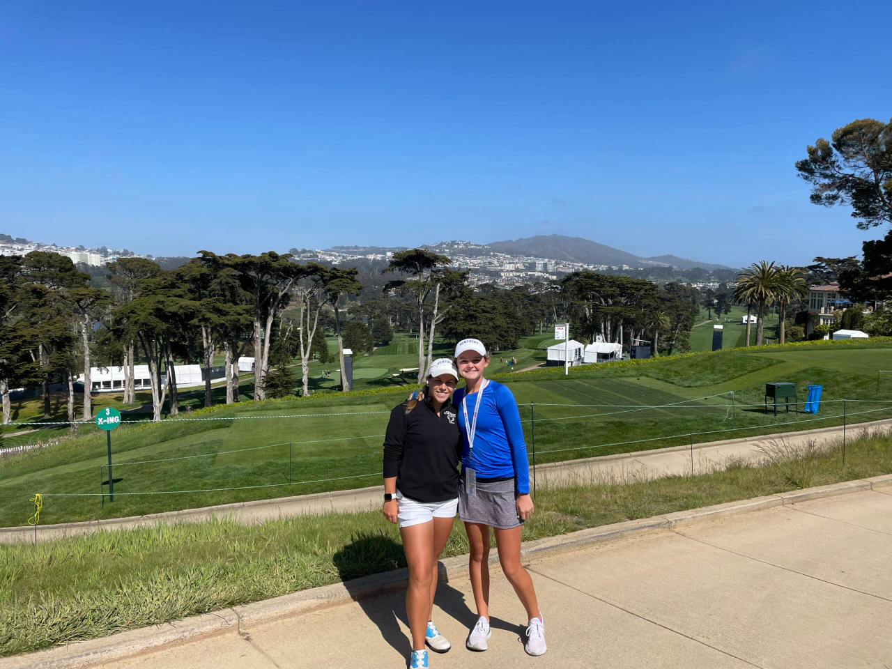 Jensen Castle is playing in the 76th U.S. Women's Open with Laney Frye as her caddie.