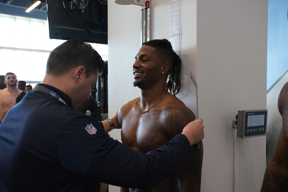 Dorian Baker.

Pro Day for UK Football.

Photo by Jacob Noger | UK Athletics