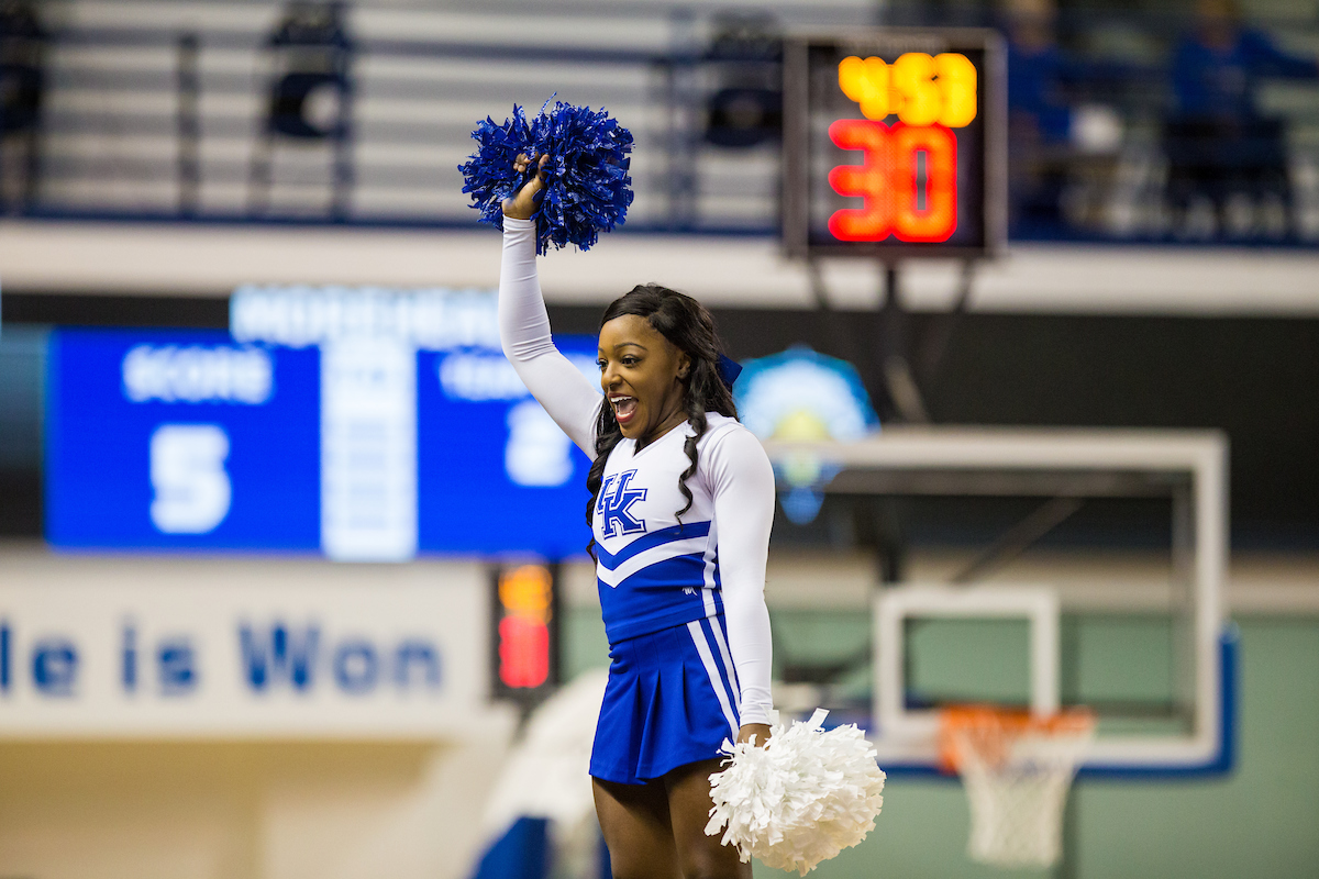 Cheer

UK women's basketball beats Morehead State. 

Photo by Maddie Baker  | UK Athletics