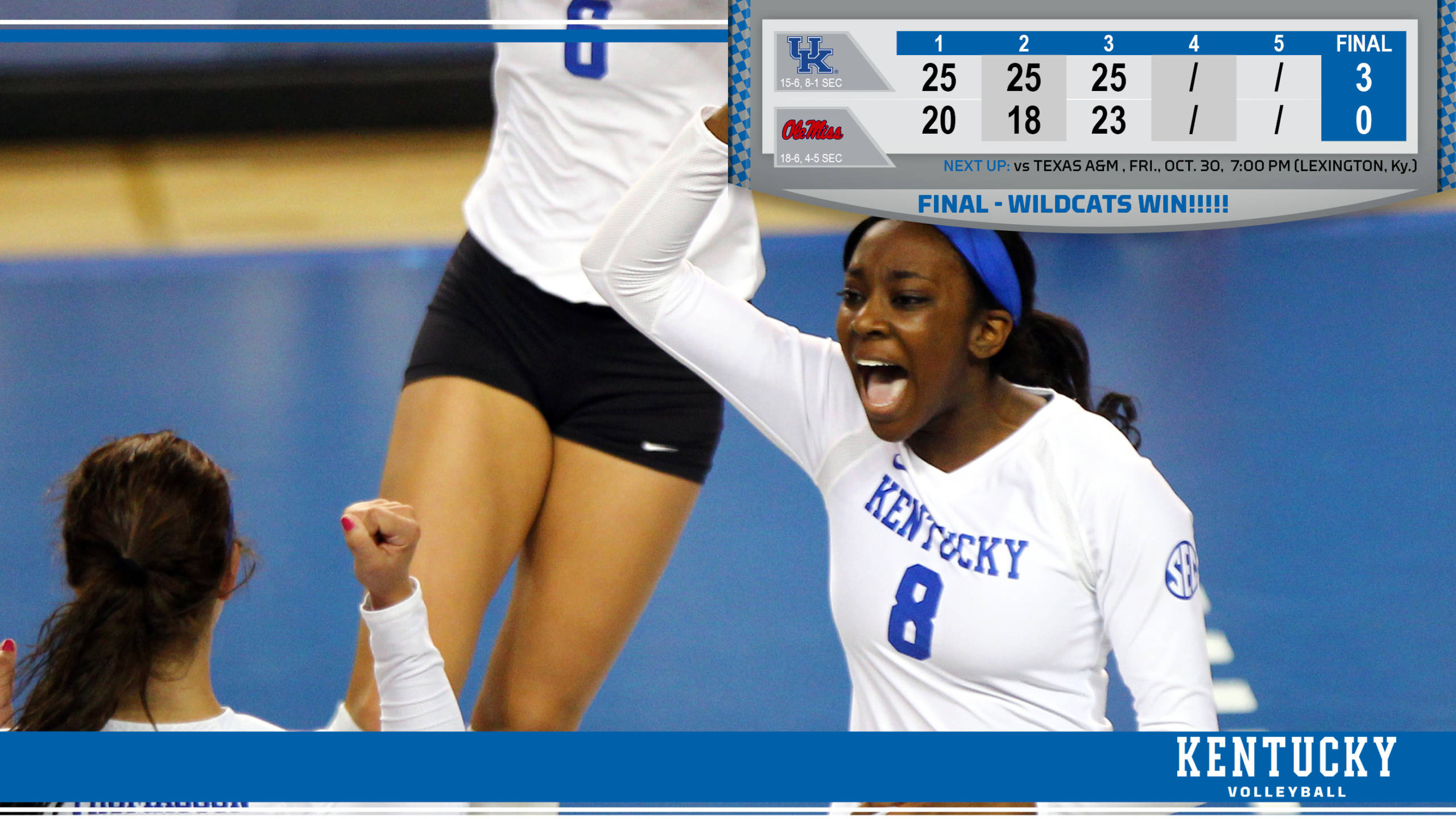 Strong Defense Powers No. 21 Kentucky to Sweep Over Ole Miss