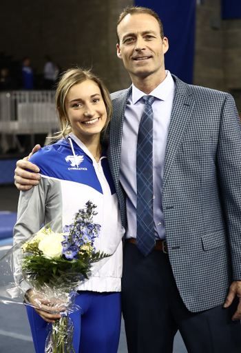 Ashley Holzer.

Kentucky beat Illinois 196.450-196.250 on Senior Night.

Photo by Elliott Hess | UK Athletics