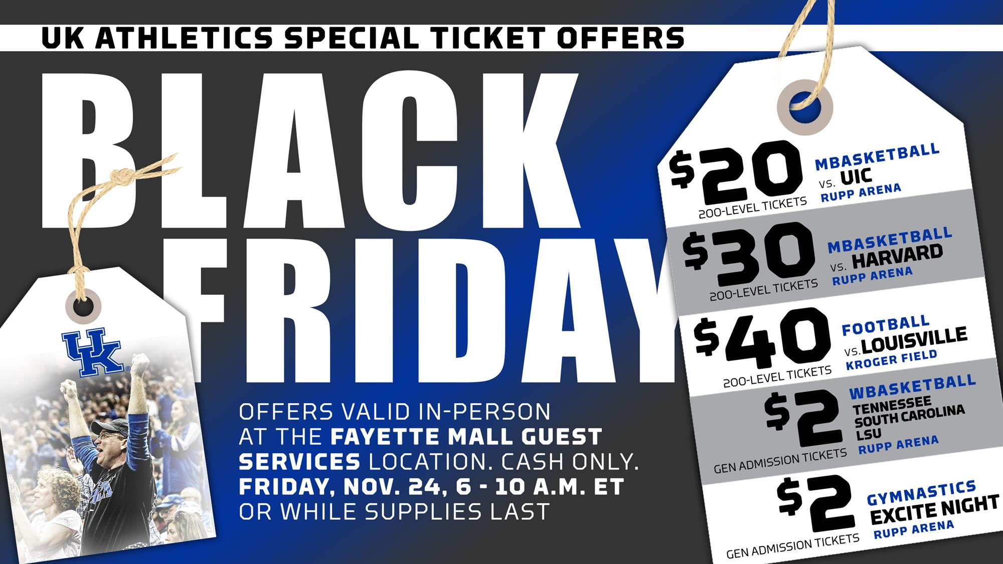 UK Athletics Offering Black Friday Ticket Deals at Fayette Mall