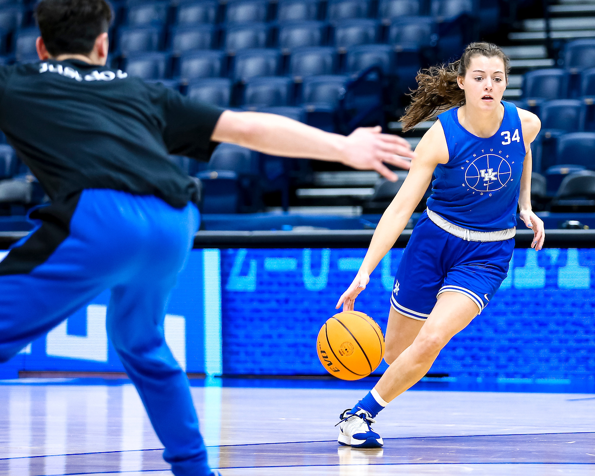 Emma King.

Kentucky shootaround day one for the SEC Tournament.

Photo by Eddie Justice | UK Athletics