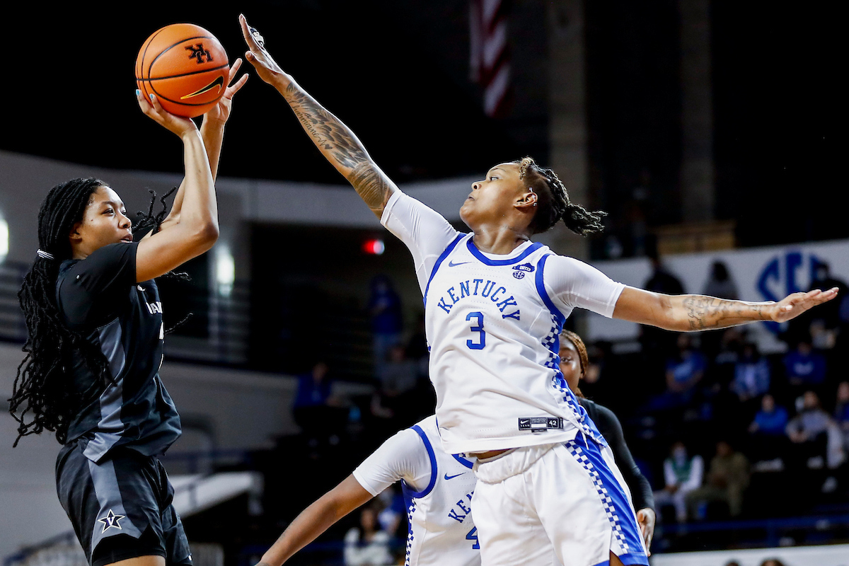 Jazmine Massengill.

Kentucky beats Vanderbilt 69-65.

Photo by Grace Bradley | UK Athletics