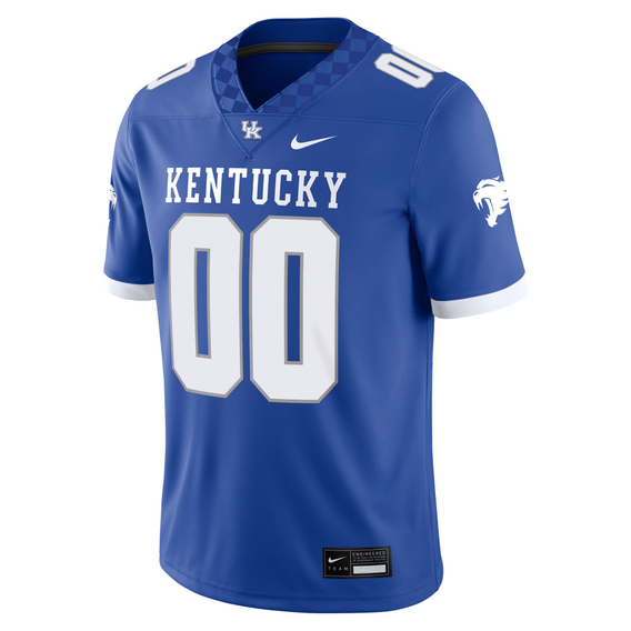A picture of a Kentucky football jersey
