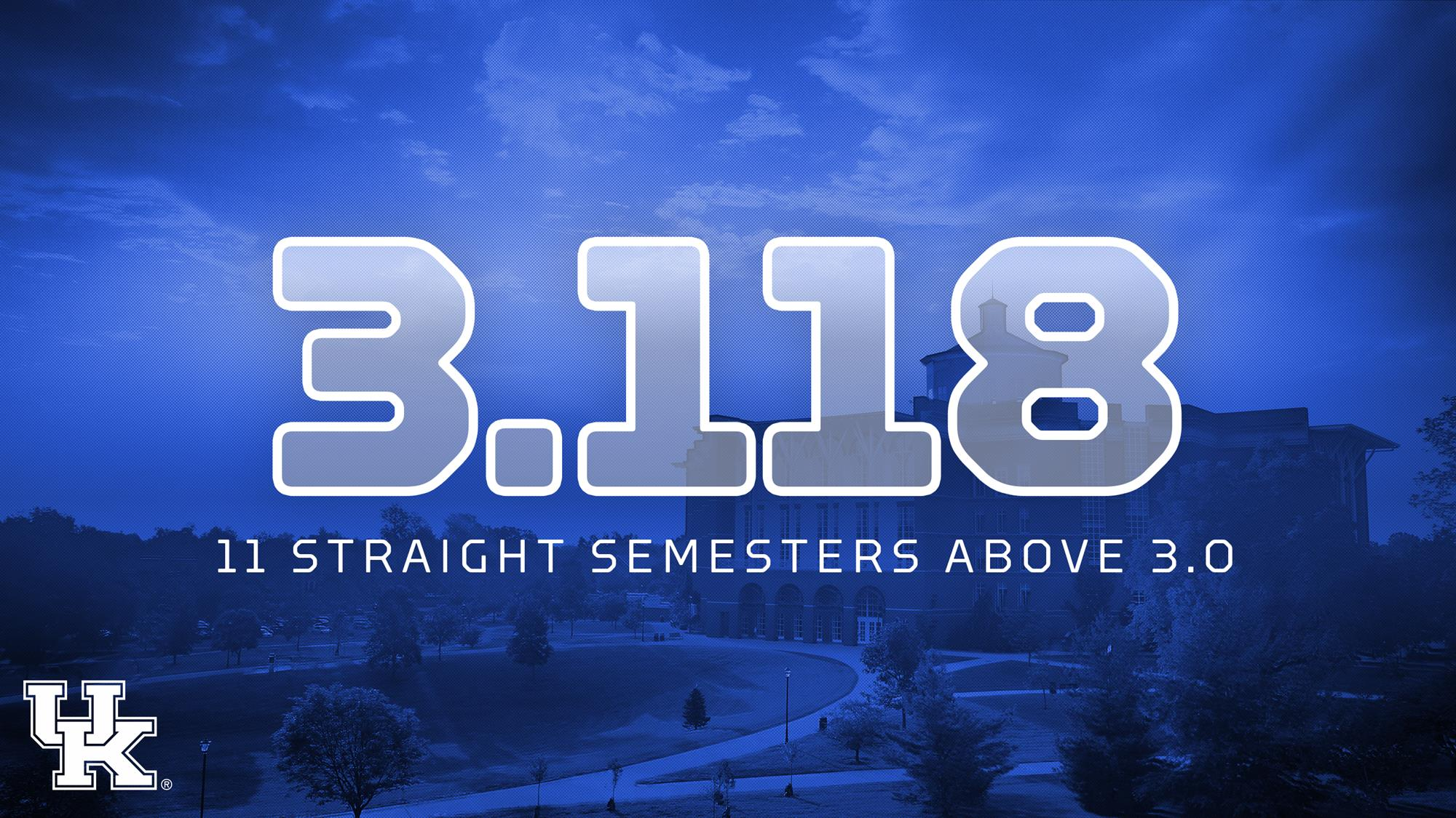 UK Tops 3.0 GPA for 11th Straight Semester