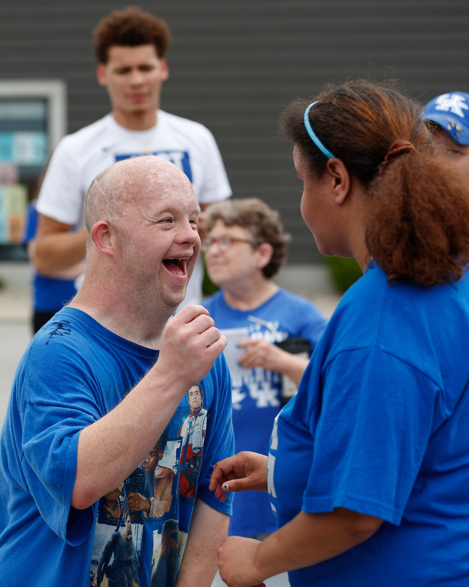 Kellen Grady.

Some of the Kentucky men's basketball team visited the Pillar Community Engagement Center on Tuesday in Crestwood, Kentucky.

Photo by Elliott Hess | UK Athletics