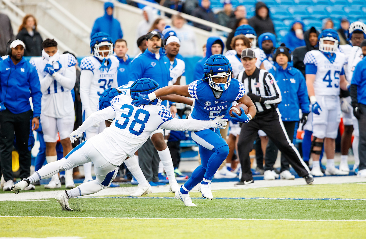 Mike Drennen II2022 UK Football Spring GamePhoto By Jacob Noger | UK Football