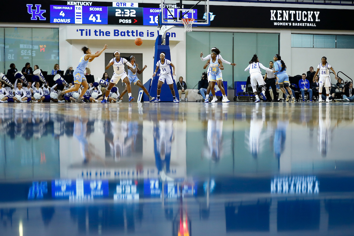 Team. Memorial Coliseum.

UK women's basketball beat Southern 91-41.

Photo by Chet White | UK Athletics