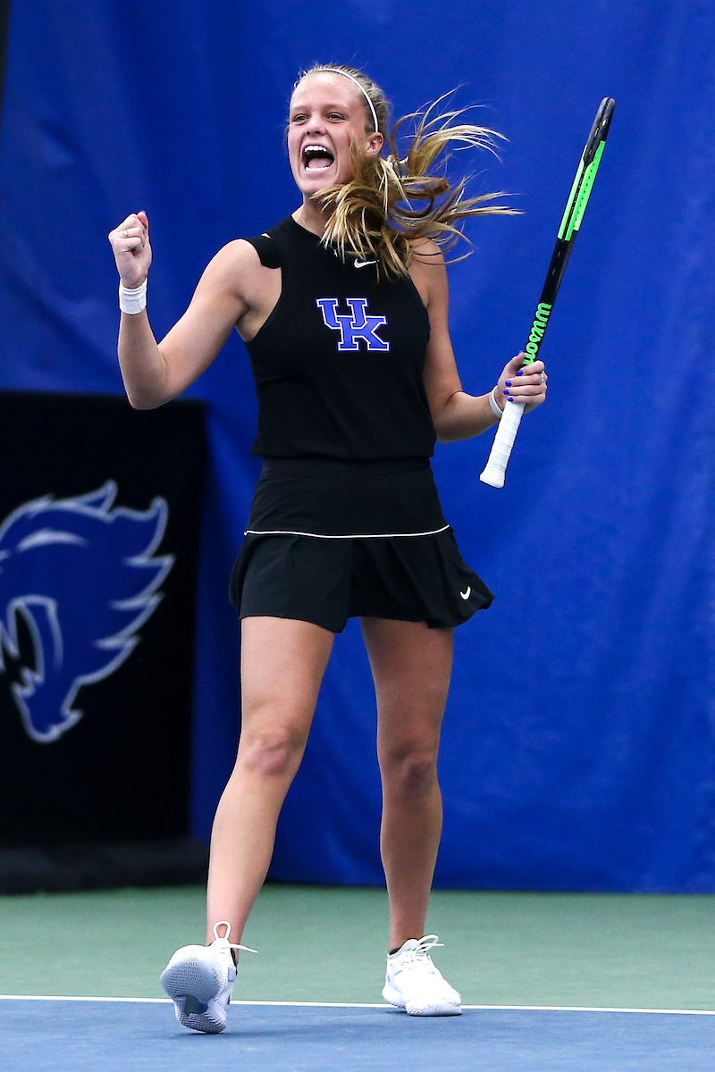 Ellie Eades.

Kentucky beats West Virginia 4-3.

Photo by Grace Bradley | UK Athletics