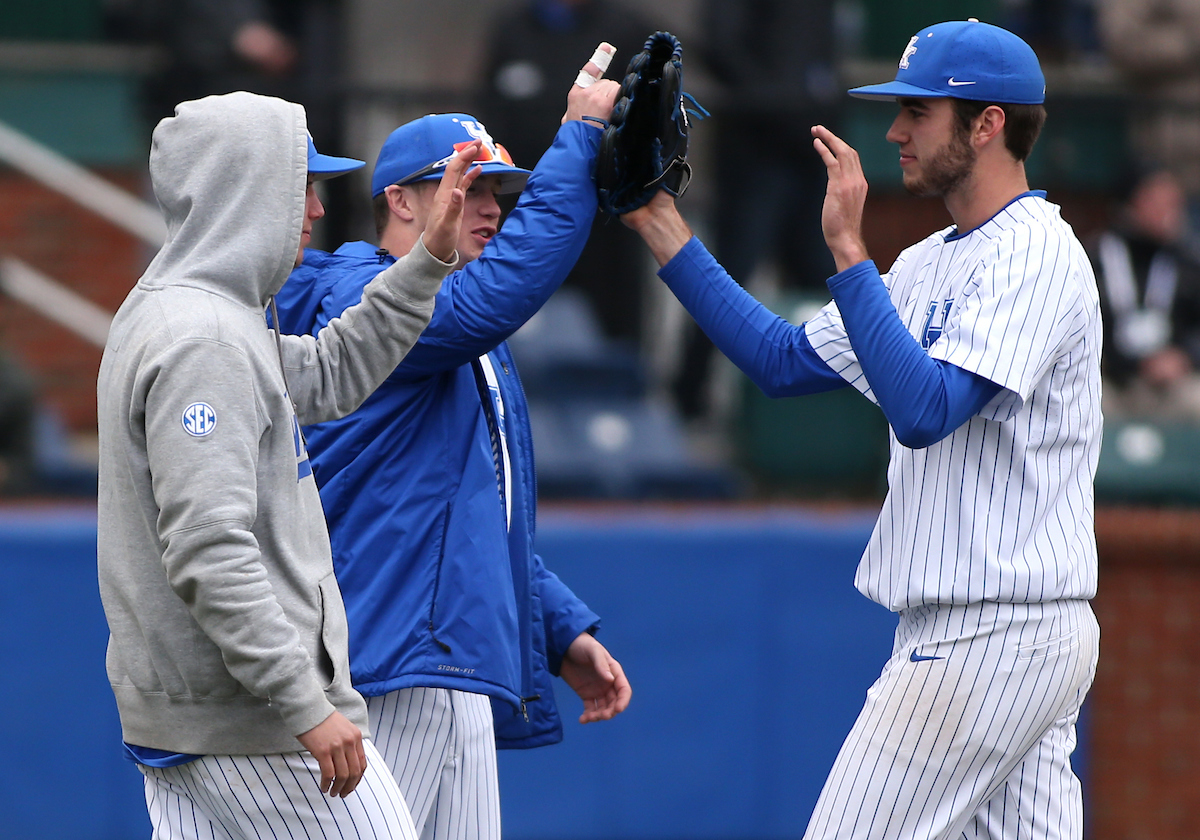 Mason Hazelwood

The University of Kentucky baseball team beat Texas Tech 11-6 on Saturday, March 10, 2018, in Lexington?s Cliff Hagan Stadium.

Barry Westerman | UK Athletics