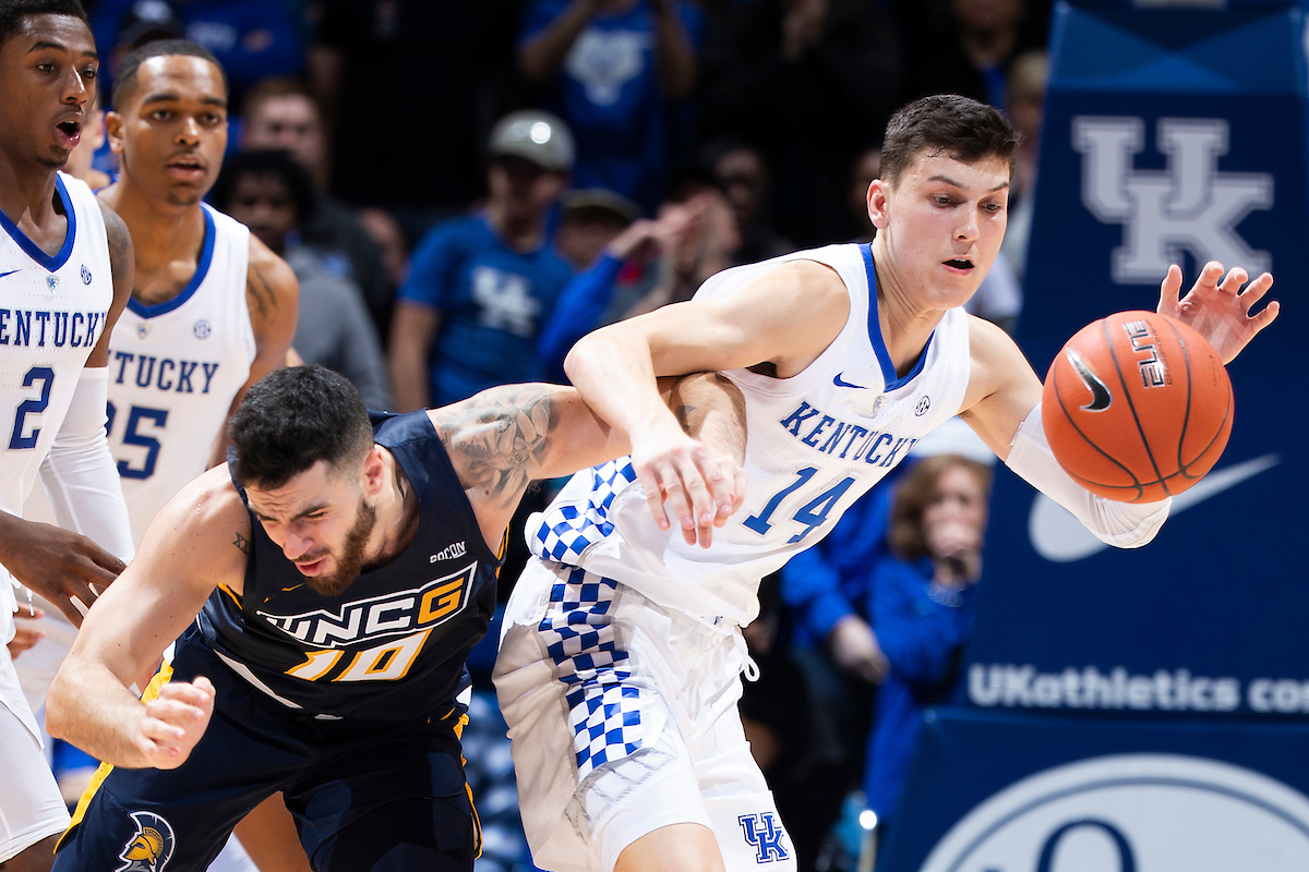 Tyler Herro.

Kentucky men's basketball beat UNCG 78-61 on Saturday in Rupp Arena.

Photo by Chet White | UK Athletics