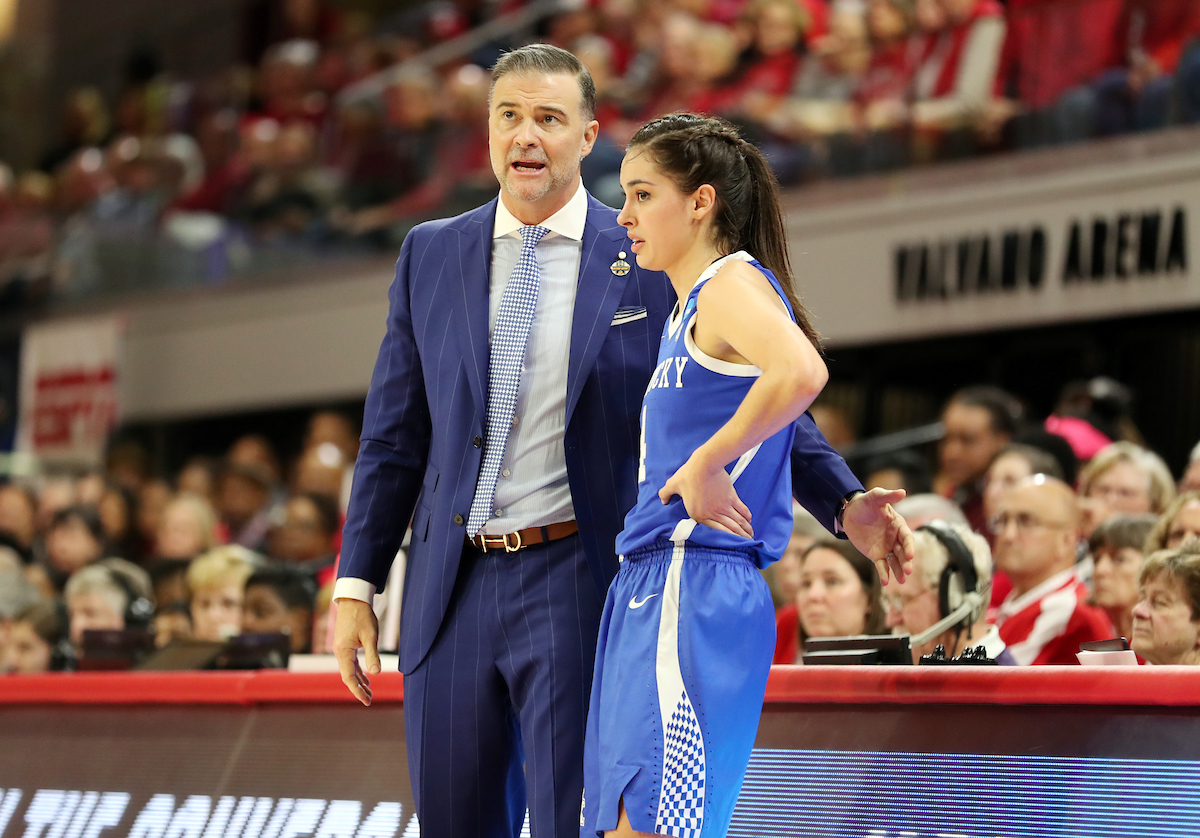 Maci Morris, Matthew Mitchell 

Women's Basketball falls to NC State on Monday, March 25, 2019. 

Photo by Britney Howard | UK Athletics