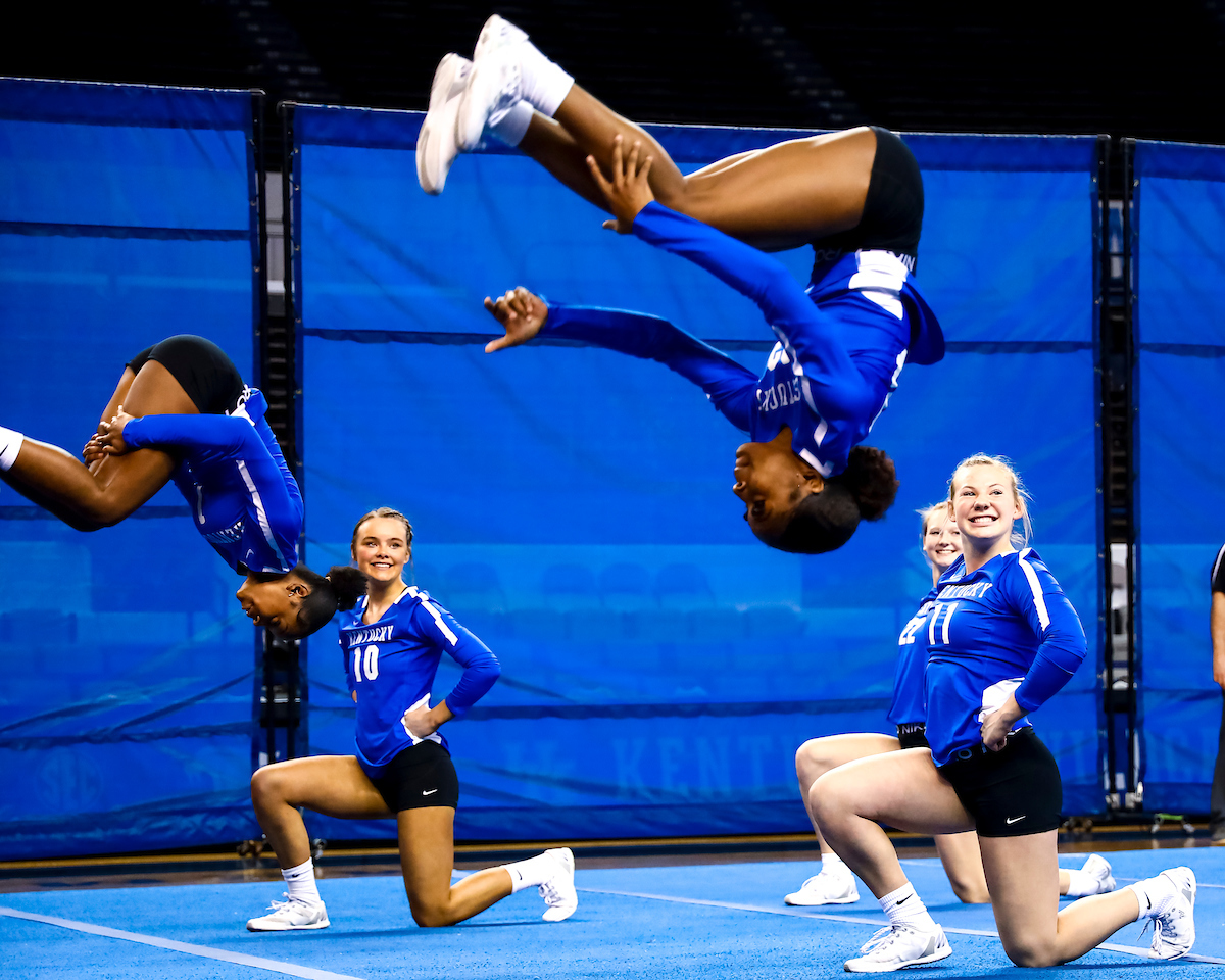 Aisling Frost.

Kentucky Stunt blue and white scrimmage. 

Photo by Eddie Justice | UK Athletics