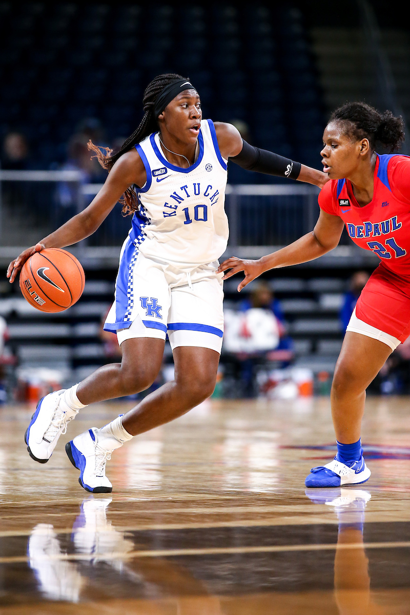 Rhyne Howard.  

Kentucky loses to DePaul 86-82.

Photo by Eddie Justice | UK Athletics