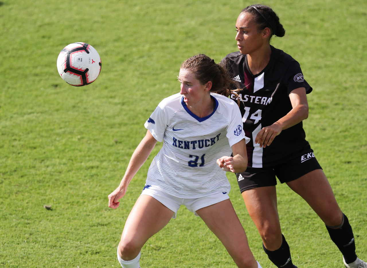 EVA MITCHELL.

The University of Kentucky women's soccer team falls to Eastern Kentucky 1-0 Sunday, September 2, at the Bell Soccer Complex in Lexington, Ky.

Photo by Elliott Hess | UK Athletics