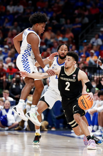 Sahvir Wheeler. Davion Mintz. 

Kentucky beat Vanderbilt 77-71 in the quarterfinals of the 2022 SEC Men’s Basketball Tournament.

Photos by Chet White | UK Athletics