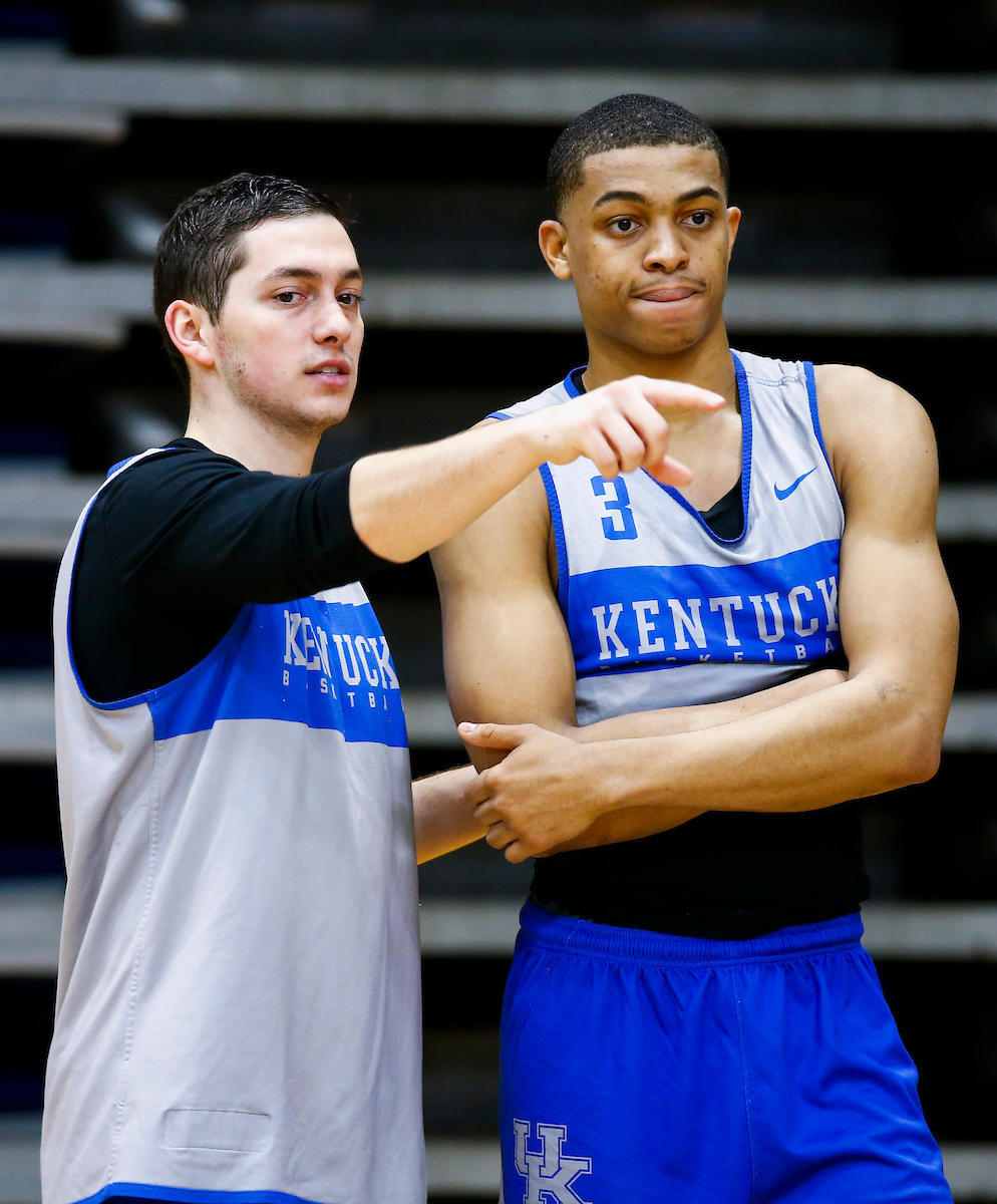 Jonny David. Keldon Johnson.

Practice and pressers. 

Photo by Chet White | UK Athletics