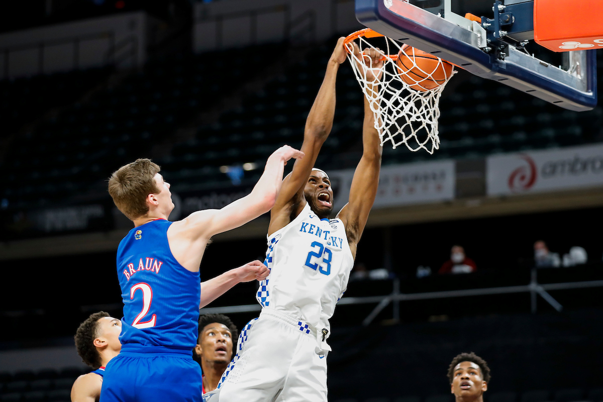 Isaiah Jackson.

Kentucky falls to Kansas, 65-62, in the State Farm Champions Classic.

Photo by Chet White | UK Athletics