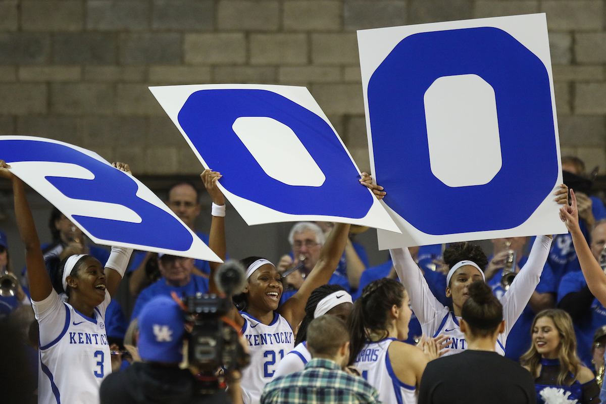 300 wins. Matthew Mitchell. 

Kentucky women's basketball beat Vandy, 77-55.

Photo by Eddie Justice | UK Athletics
