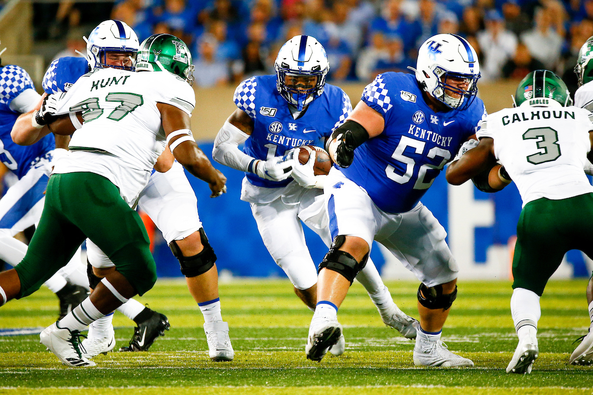 A.J. Rose Jr.

UK beat EMU 38-17.

Photo by Isaac Janssen | UK Athletics