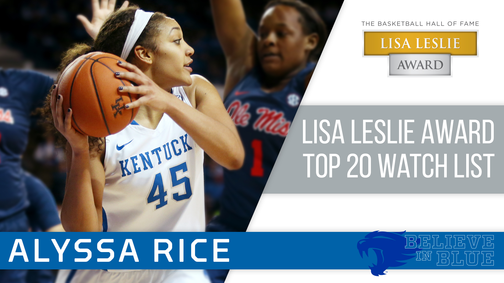 Alyssa Rice Named to Lisa Leslie Award Top 20 Watch List