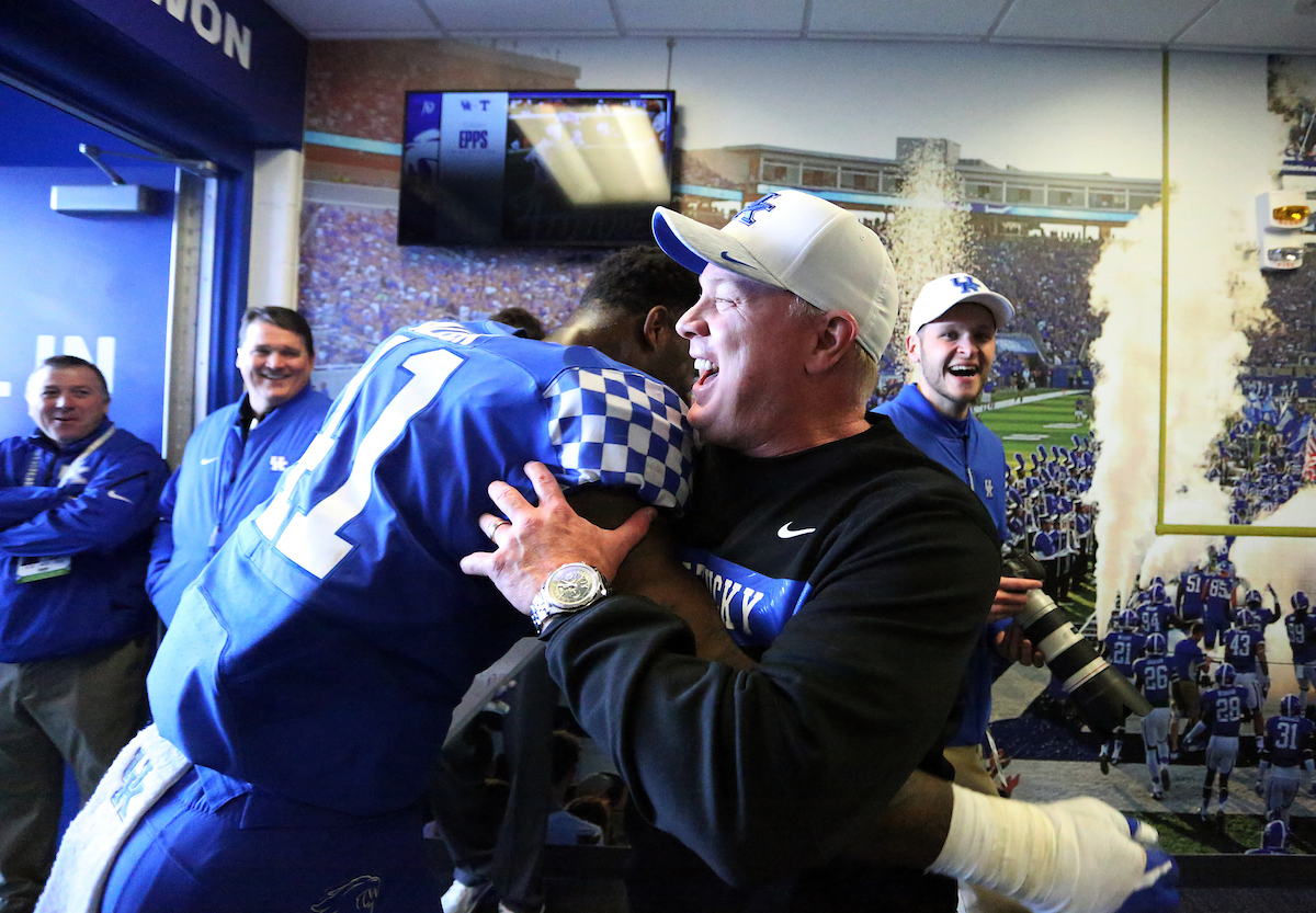 Mark Stoops

UK Football beats MTSU 34-23 on Senior Day at Kroger Field. 

Photo by Britney Howard | UK Athletics