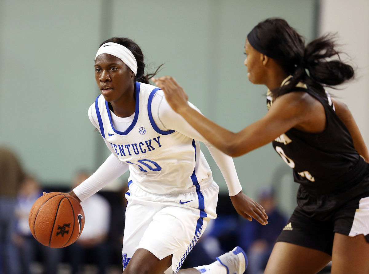 Rhyne Howard

UK Women's Basketball beats Alabama State on Wednesday, November 7, 2018 .

Photo by Britney Howard | UK Athletics