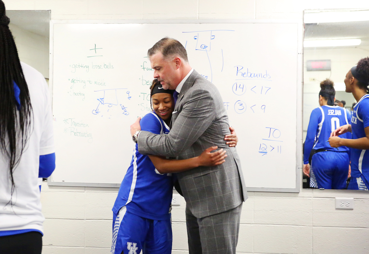 Jaida Roper, Matthew Mitchell 

Kentucky Women's Basketball beat LSU 64-60. 

Photo by Britney Howard  | UK Athletics