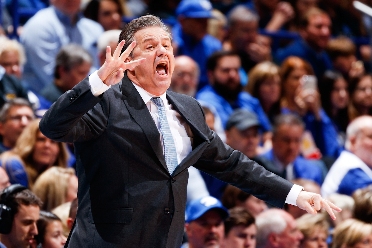 Coach Calipari.

The University of Kentucky men's basketball team beats South Carolina 76-48.

Photo by Elliott Hess | UK Athletics