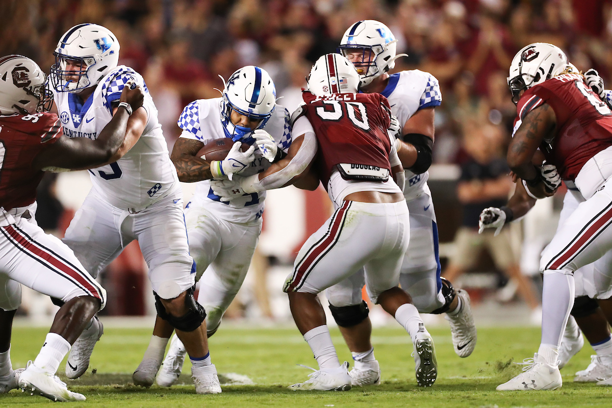 Chris Rodriguez Jr.

Kentucky beats South Carolina, 16-10.

Photo by Elliott Hess | UK Athletics