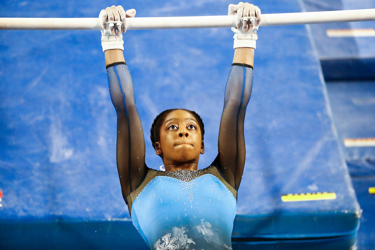 Cally Nixon.

The UK gymnastics team hosted #11 Auburn at Memorial Coliseum.

Photo by Chet White| UK Athletics