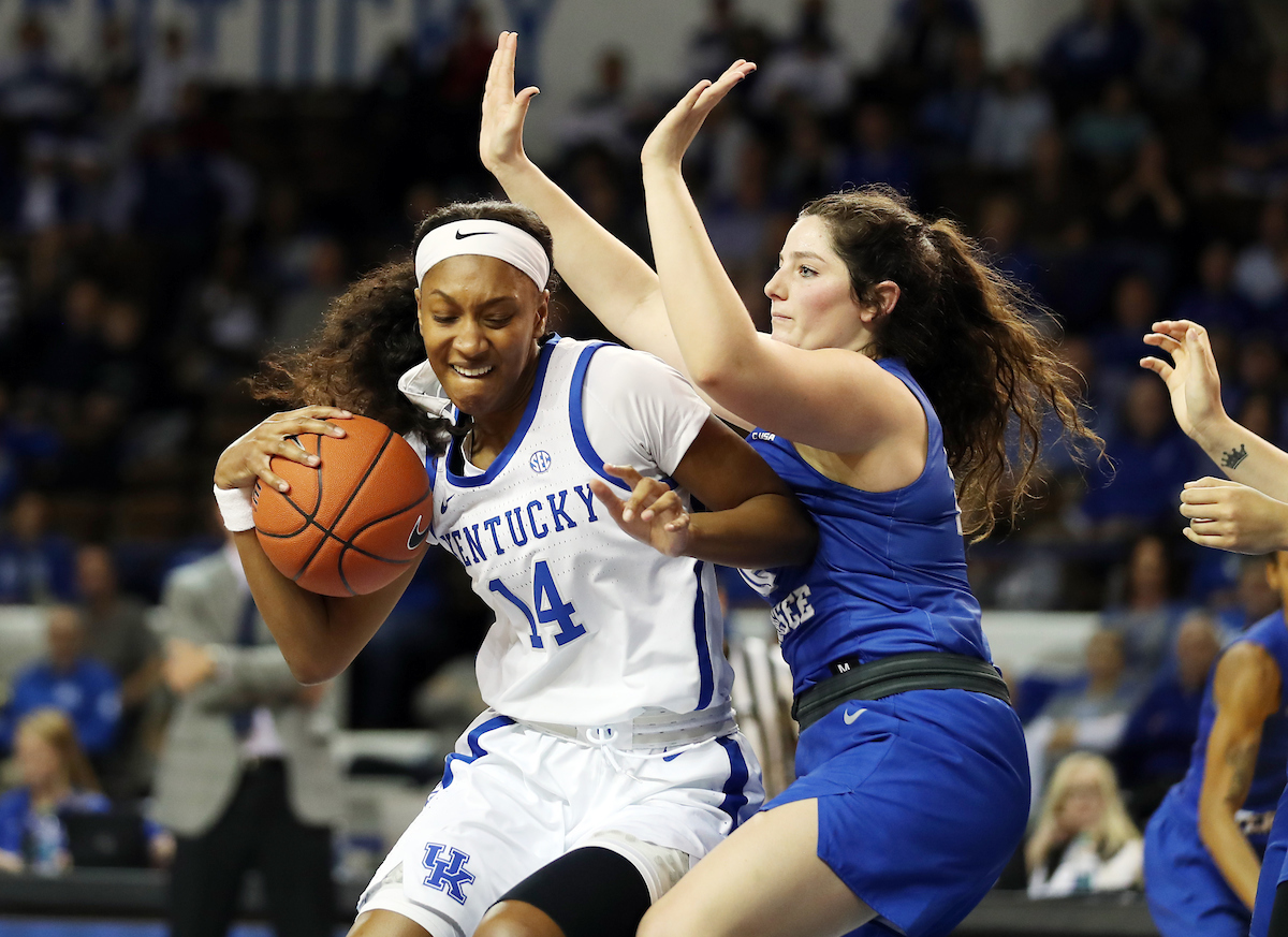 Tatyana Wyatt

Women's Basketball beat MTSU on Saturday, December 15, 2018. 

Photo by Britney Howard  | UK Athletics