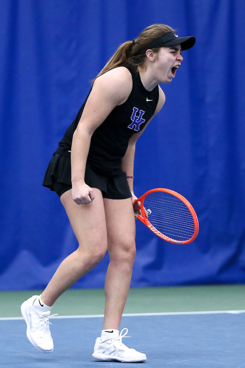 Florenica Urrutia.

Kentucky beats West Virginia 4-3.

Photo by Grace Bradley | UK Athletics