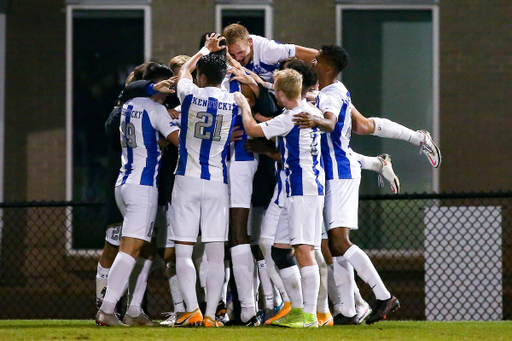 Celebration. 

Kentucky defeats Louisville 3-1.

Photo by Eddie Justice | UK Athletics