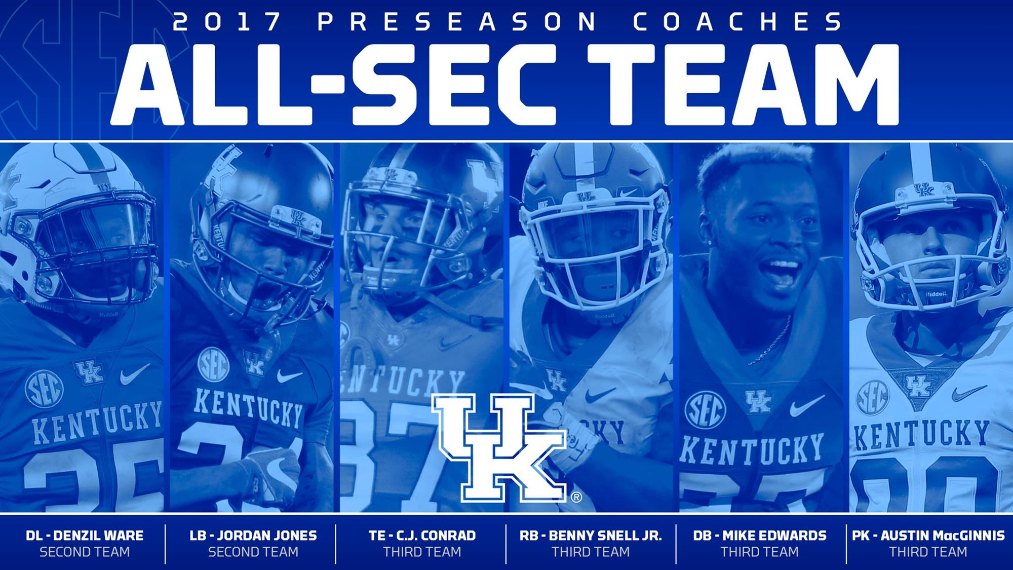 Six Wildcats Earn Preseason Coaches All-SEC Honors