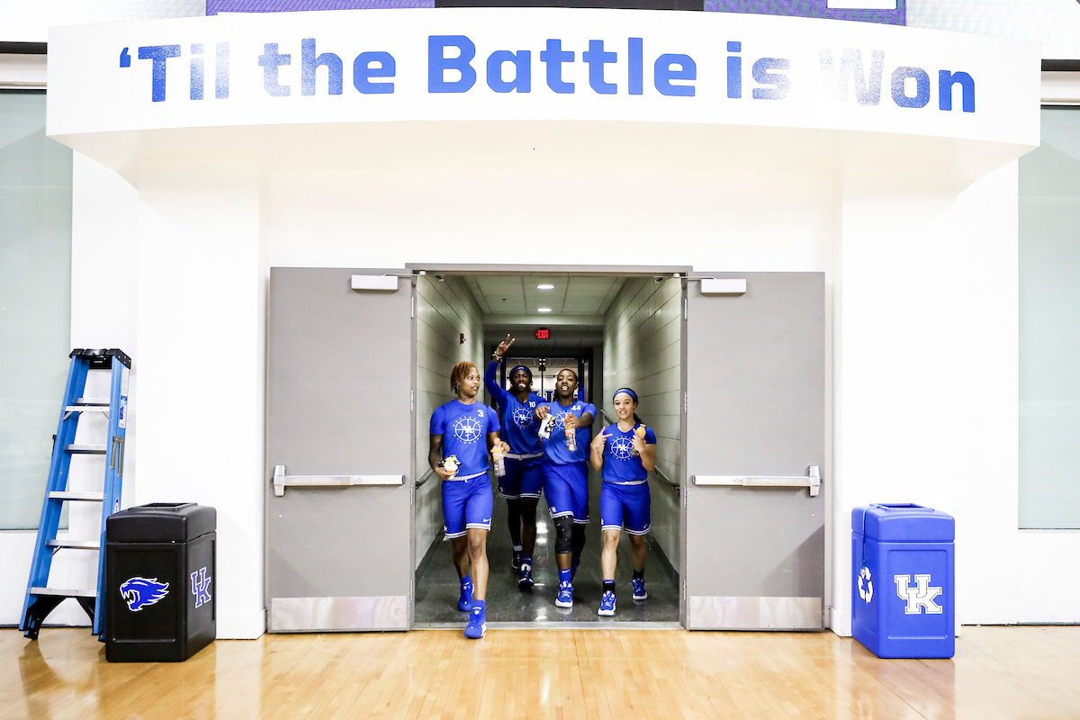 Jazmine Massengill. Rhyne Howard. Dre’una Edwards. Jada Walker.

Women’s blue-white.

Photos by Chet White | UK Athletics