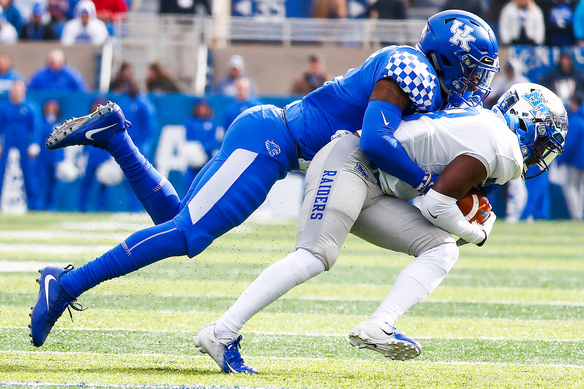 UK football beats MTSU 34-23 on Senior Day at Kroger Field.

Photo by Chet White | UK Athletics