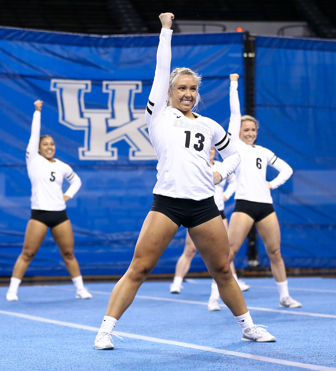 Karley Kalchbrenner.

Kentucky Stunt blue and white scrimmage. 

Photo by Abbey Cutrer | UK Athletics