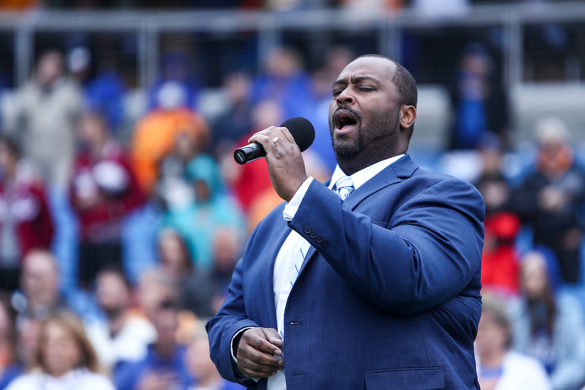 National Anthem Singer.

Kentucky loses to Tennessee 7-2.

Photo by Sarah Caputi | UK Athletics