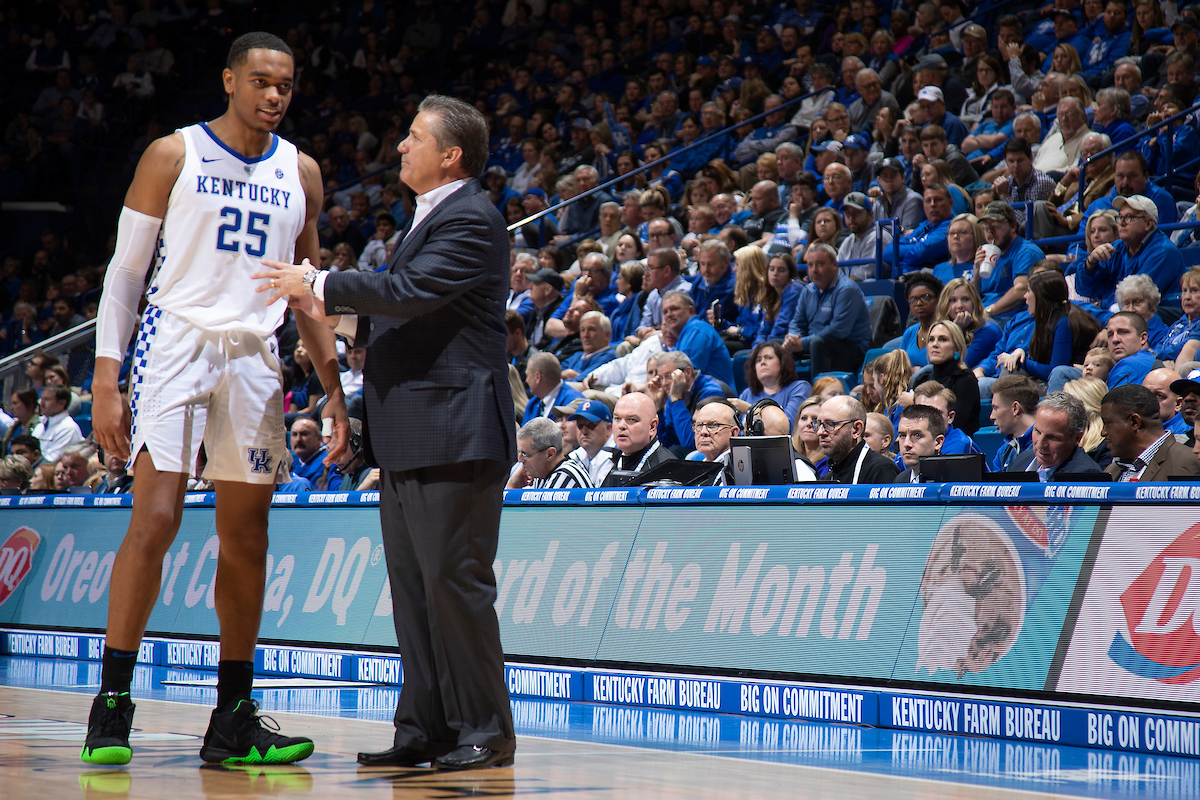 PJ Washington. John Calipari.

UK beats VMI 92-82 at Rupp Arena.

Photo by Chet White | UK Athletics